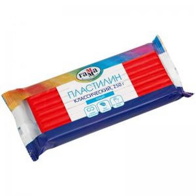 Пластилин Гамма Классический, алый, 250г Пластилин Гамма Классический, алый, 250г