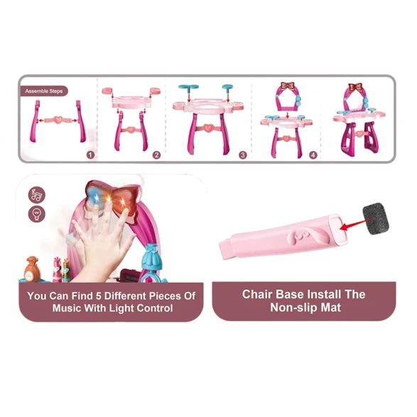 Игрушечный салон красоты Bowa Makeup Desk and Chair BM-8222C