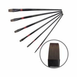 Кисть Rosa Red Stripe №10, плоская, cинтетика