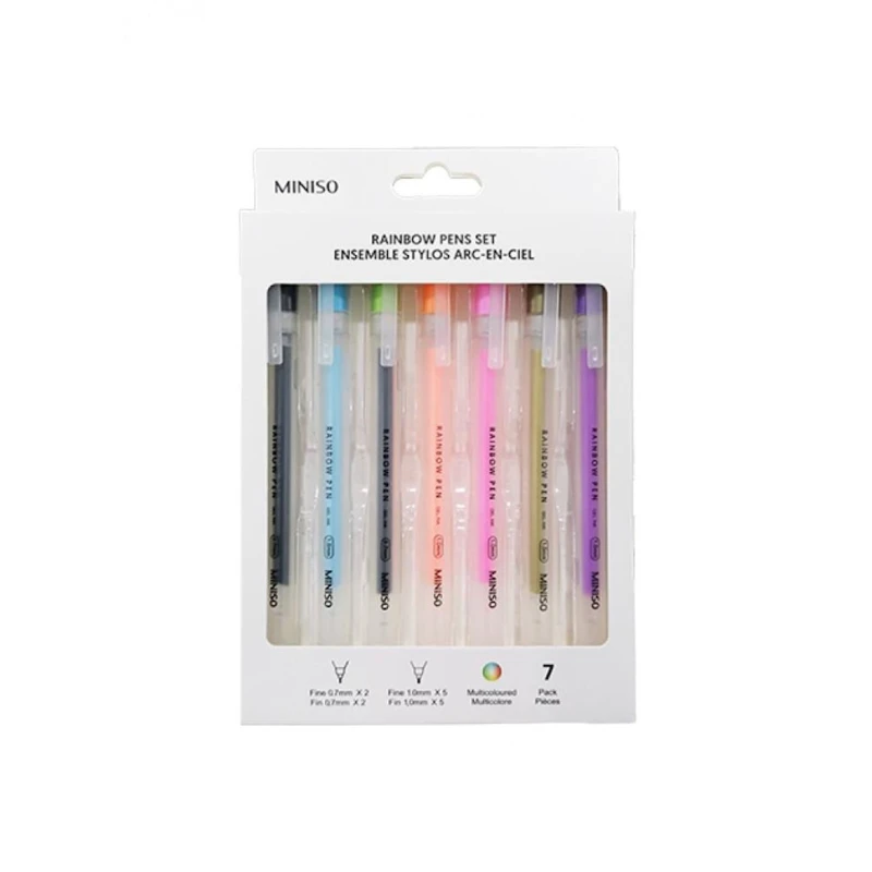 Ручки Miniso Multiple Colors Rainbow Set, 7 шт