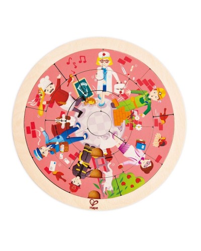 Başsındıran Hape Jobs Roundabout Puzzle, 24.5x0.7x24.5 sm, rəngarəng