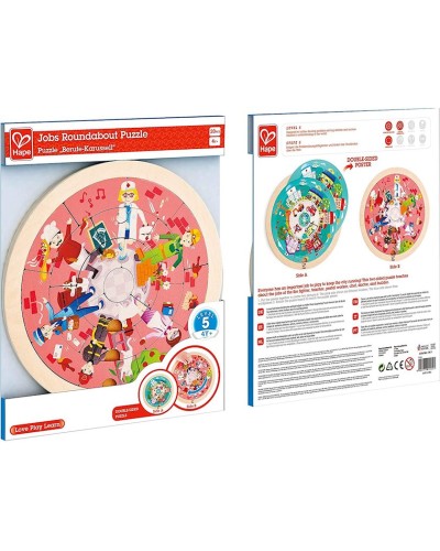 Başsındıran Hape Jobs Roundabout Puzzle, 24.5x0.7x24.5 sm, rəngarəng