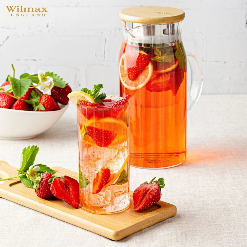 Кувшин Wilmax Segment 888217/A, 1000 мл, стекло, прозрачный Кувшин Wilmax Segment 888217/A, 1000 мл, стекло, прозрачный