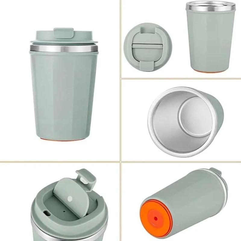 Termo fincan isti içkilər üçün, 380 ml, yaşıl