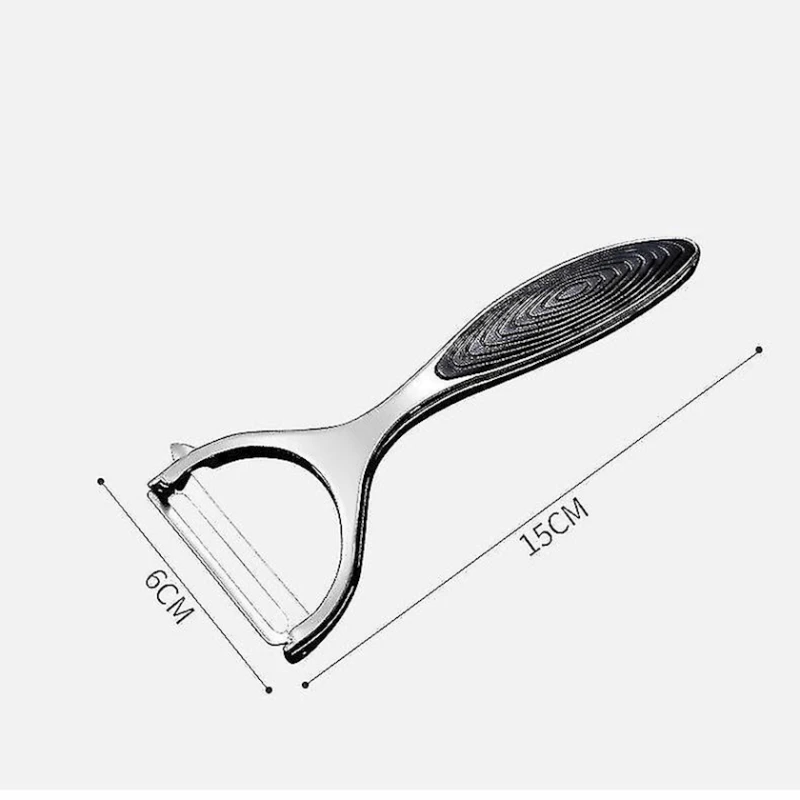 Meyvə-tərəvəz soyan, 15x6 sm, gümüşü/qara