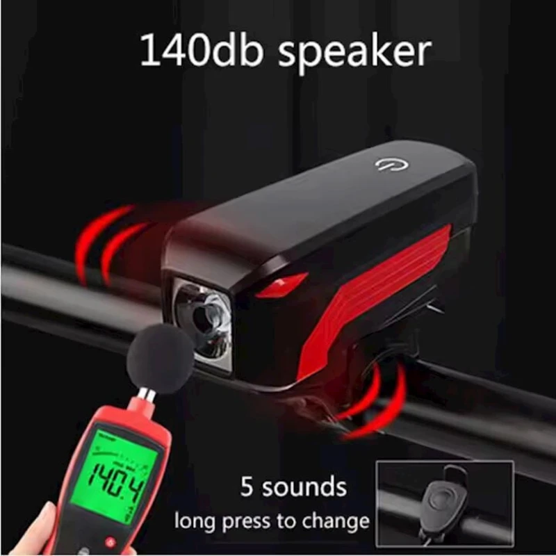 Velosiped fənəri siqnal ilə, qara Velosiped fənəri siqnal ilə, qara