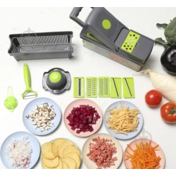 Овощерезка-измельчитель Veggie Slicer 14 в 1, пластик/нержавеющая сталь, серый Овощерезка-измельчитель Veggie Slicer 14 в 1, пластик/нержавеющая сталь, серый