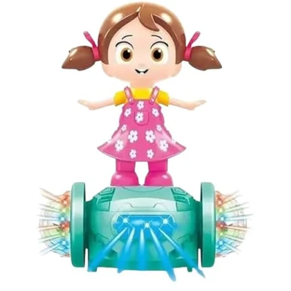 Qızlar üçün 5D İşıq və Səs ilə 360 Dərəcə Fırlanan Moda Qızı, 1 dəst