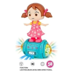 Qızlar üçün 5D İşıq və Səs ilə 360 Dərəcə Fırlanan Moda Qızı, 1 dəst Qızlar üçün 5D İşıq və Səs ilə 360 Dərəcə Fırlanan Moda Qızı, 1 dəst