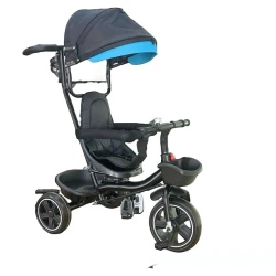 Трехколесный детский велосипед ZKB-2022, черный/голубой Трехколесный детский велосипед ZKB-2022, черный/голубой