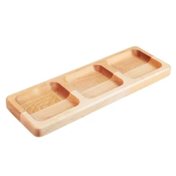 Менажница 30х10х1.8 см, 3 секции, дерево