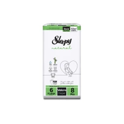 Детские подгузники Sleepy Natural 6 XL, 15-25 кг, 8 шт