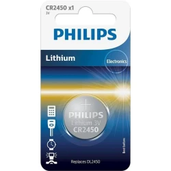 Батарейка Philips Lithium CR 2450 BLI 1 (CR2450/10B) Батарейка Philips Lithium CR 2450 BLI 1 (CR2450/10B)
