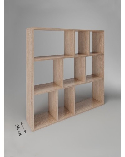 Stellaj 3563_StellajBooKubSomona, 110x110x24 sm, LDSP, bej