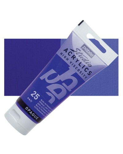Akril boya Pebeo Studio Acrylics 25 Açıq-ultramarin Göy Qeyri-şəffaf 100 ml