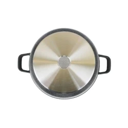 Кастрюля Биол Granite Gray K304PC с ручками и со стеклянной крышкой, 22см, 3л