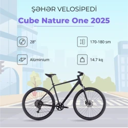 Velosiped Cube Nature One 2025, ölçü M, Black