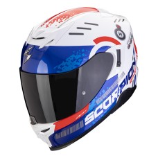 Motosikl dəbilqəsi Scorpion EXO-520 Evo Air Titan White/Blue/Red, ölçü L