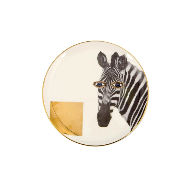 Тарелка Porland Wild Life Zebra фарфор, разноцветная, 20 см