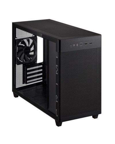 Masaüstü kompüter korpusu Asus Prime AP201 Tempered Glass mATX w/o PSU Black (90DC00G0-B39010)