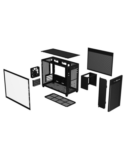 Masaüstü kompüter korpusu Asus Prime AP201 Tempered Glass mATX w/o PSU Black (90DC00G0-B39010)