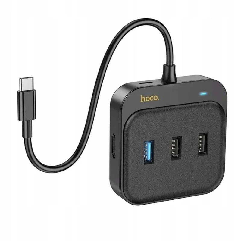 USB HUB Hoco HB36 USB Type-C 5 in 1 Black USB HUB Hoco HB36 USB Type-C 5 in 1 Black
