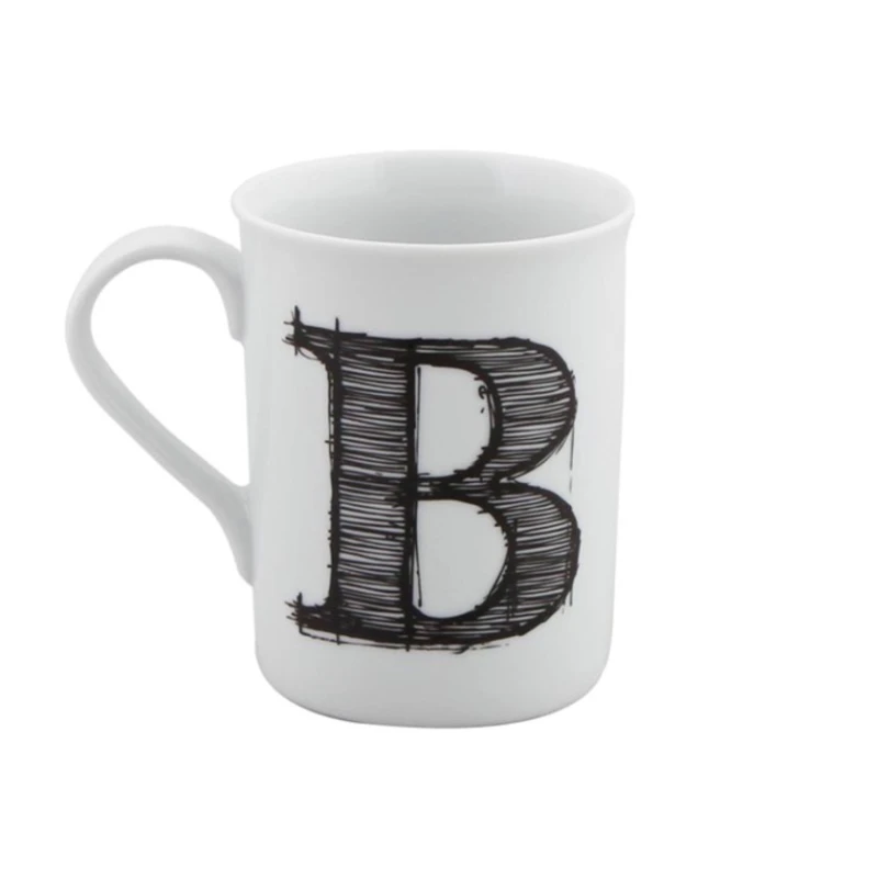 Кружка Porland Letter B, белая, 285 мл Кружка Porland Letter B, белая, 285 мл