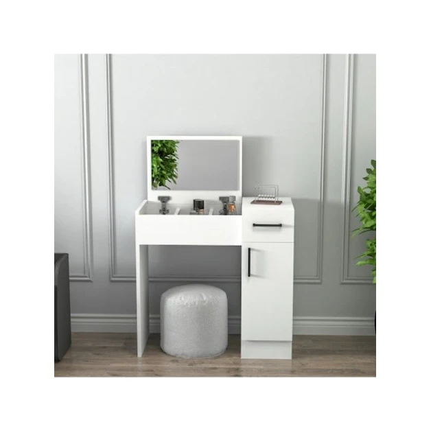 Туалетный столик Art Mebel, ламинат, 120х80х40 см, белый Туалетный столик Art Mebel, ламинат, 120х80х40 см, белый