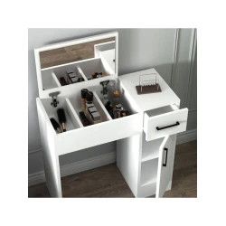 Туалетный столик Art Mebel, ламинат, 120х80х40 см, белый