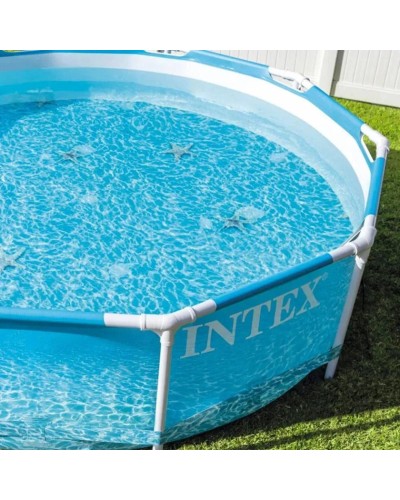 Hovuz Intex 4485TX28208, karkas, həcm 4485 l, mavi, 305x305x76 sm - 4485TX28208