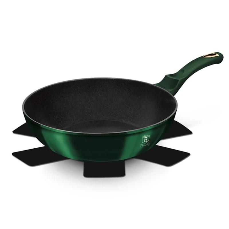 Сковородка вок Berlinger Haus BH6053, 28 см, зеленая Сковородка вок Berlinger Haus BH6053, 28 см, зеленая