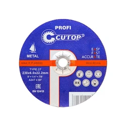 Диск шлифовальный Cutop 230X6.0X22.2 мм (SOG_5148) Диск шлифовальный Cutop 230X6.0X22.2 мм (SOG_5148)