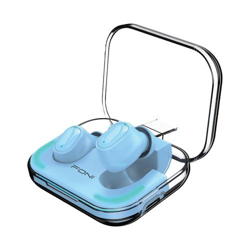 Беспроводные наушники Foni FN-TW6 TWS Clear Blue