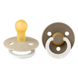 Набор пустышек BIBS Colour Night Dark Oak/Vanilla, 6-18 мес, 2 шт