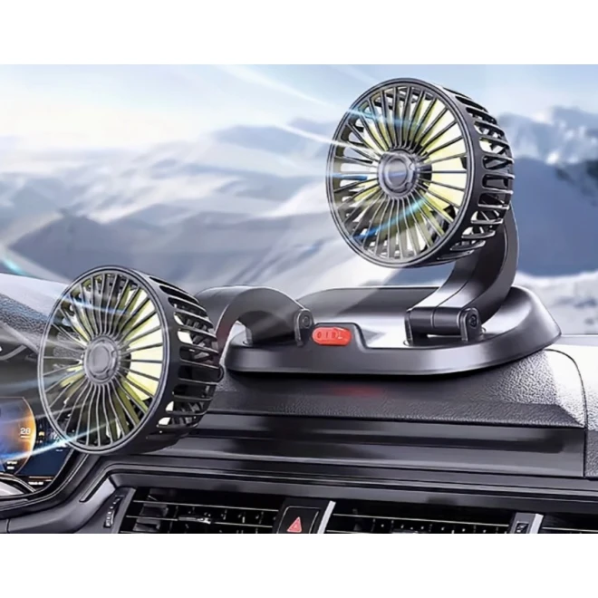 Avtomobil üçün ikili USB ventilyatoru iva357