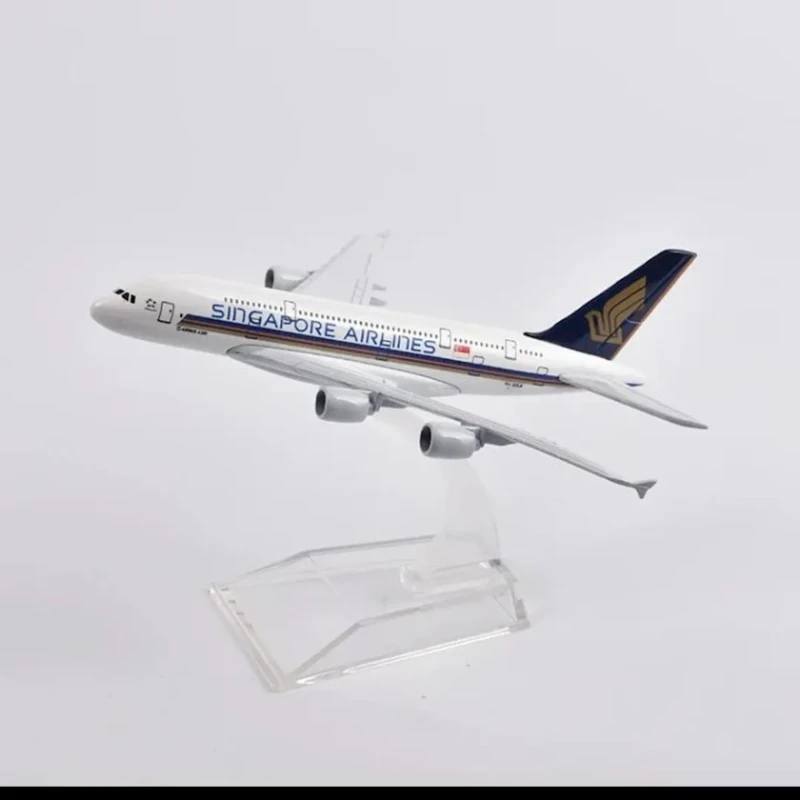 Kolleksiya fiquru Singapore Airlines Airbus A380, 13.5x15x8 sm