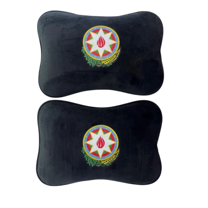 Yastıq avtomobil üçün avto676 Gerb, 28x20 sm, qara