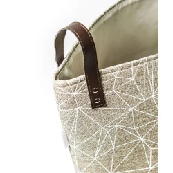 Корзина для хранения Hom-me 100472, 38x40 см, полиэстер, бежевая