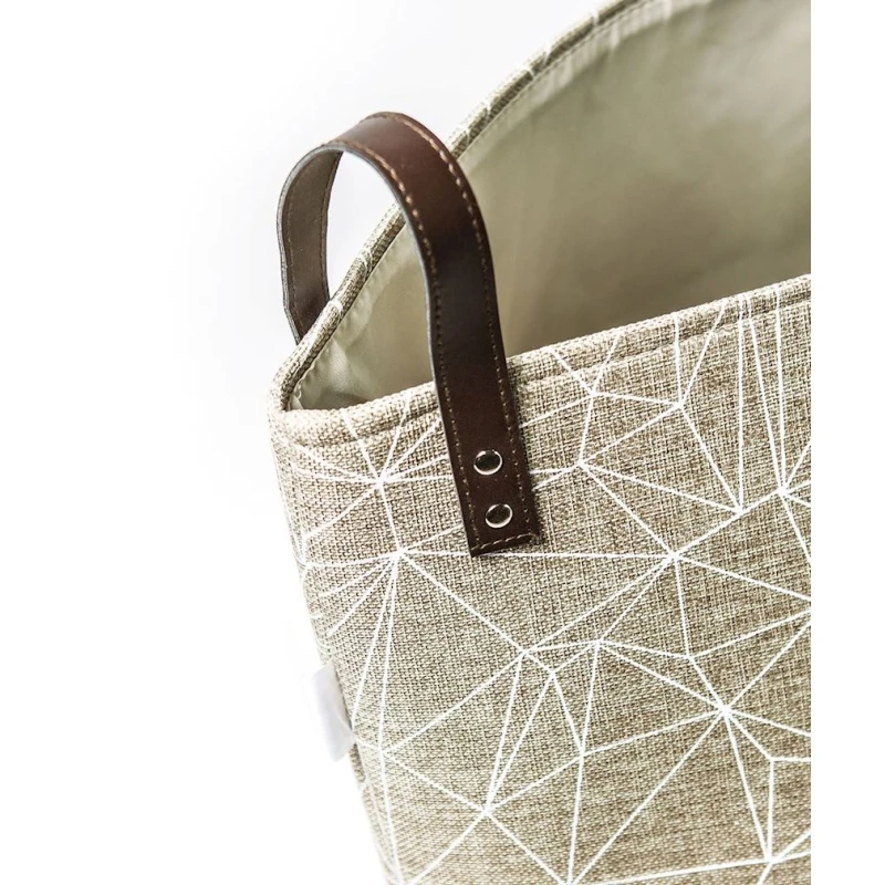 Корзина для хранения Hom-me 100472, 38x40 см, полиэстер, бежевая