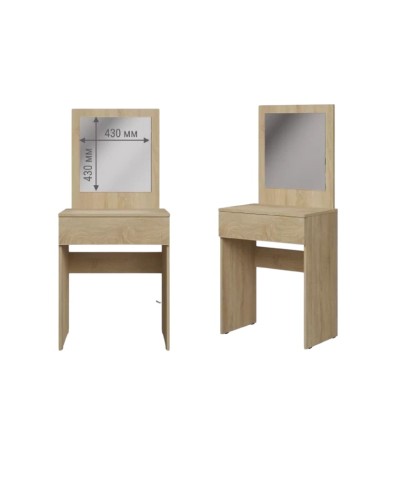 Makiyaj masası Art Mebel, sönoma, laminat, 130x65x40 sm - Art_Kosm_Masası 54