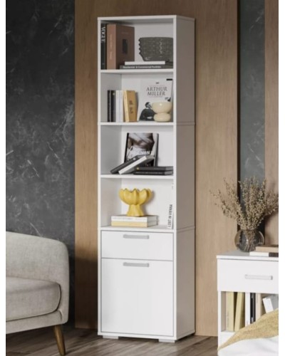 Stellaj HS Group 001, ağ, LDSP, 180x45x28 sm