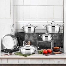 Qazan dəsti Luxe Pot, yüksək istilik tutumu, müxtəlif plitələr üçün, davamlı, funksional - LX-MX139