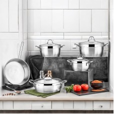 Qazan dəsti Luxe Pot, yüksək istilik tutumu, müxtəlif plitələr üçün, davamlı, funksional - LX-MX139