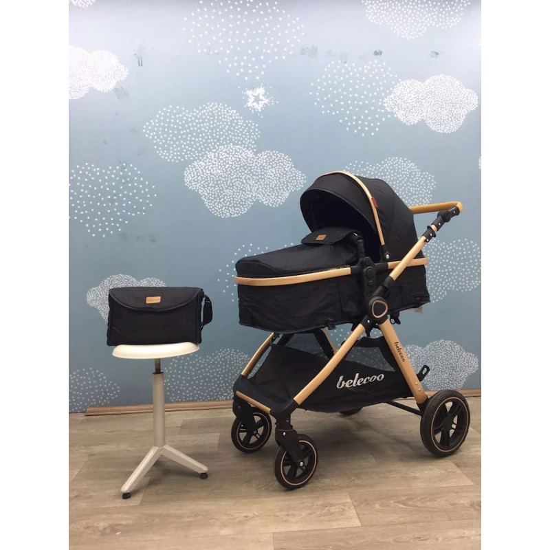 Детская коляска Belecoo A129, черная