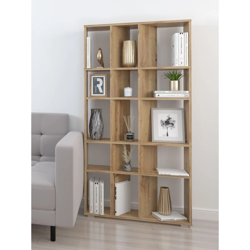 Stellaj 3563_StellajMpolDubVotan, 149.6x75x20.4 sm, LDSP, qəhvəyi