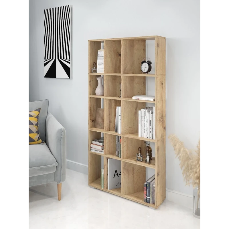 Stellaj 3563_StellajMpolDubVotan, 149.6x75x20.4 sm, LDSP, qəhvəyi