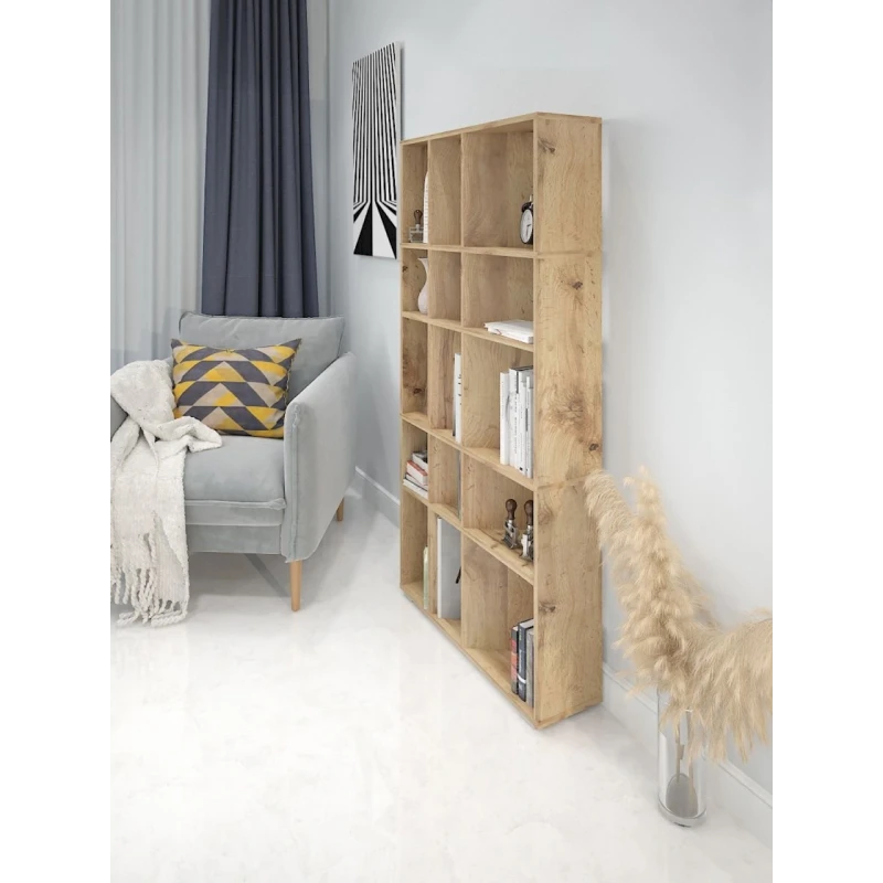 Stellaj 3563_StellajMpolDubVotan, 149.6x75x20.4 sm, LDSP, qəhvəyi