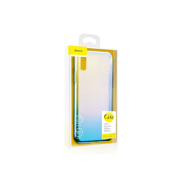 Чехол Baseus Glow Case для Apple iPhone X/XS Transparent Blue
