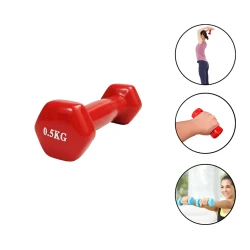 Набор гантелей Gymnic 1122, 0.5 x 0.5 кг, силикон, красный, 2 шт