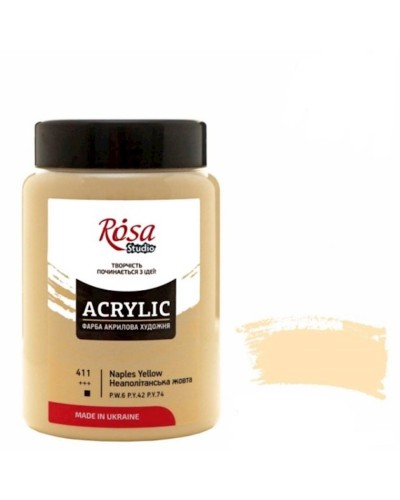 Akril boya Rosa Studio 411, neapolitan sarı, 400 ml